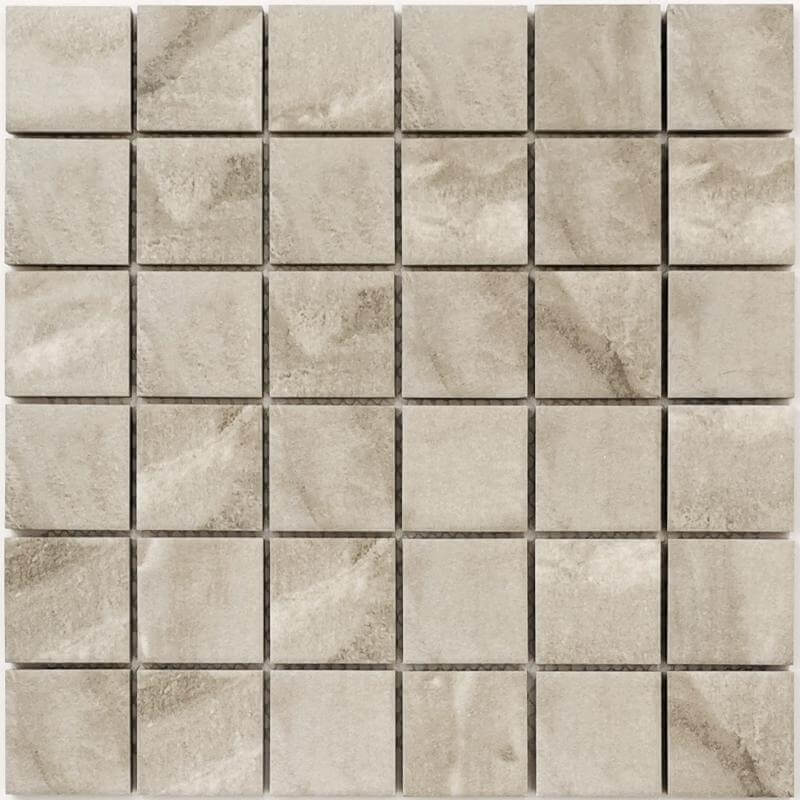 Мозаика Bonaparte Mosaics Status Grey, 30.3x30.3, под камень, серая, противоскользящая
