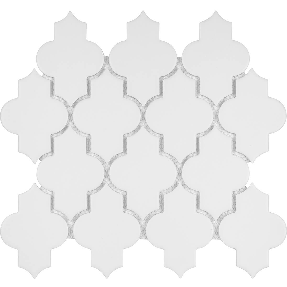 Мозаика Imagine Mosaic Керамика KBO-1G (matt), 26x27.5, моноколор, белая, матовая