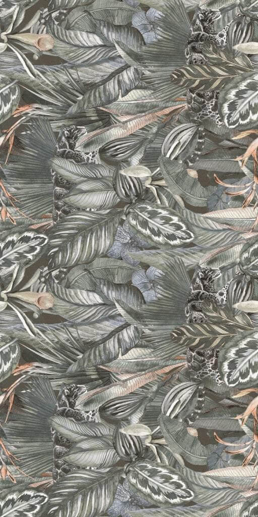 Декор Ariana Ceramica Floralia Palma, 60x120, под обои, зелёный, матовый