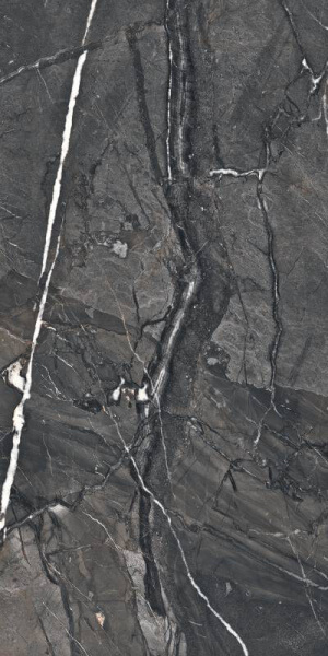 Керамогранит Cercom Amaranto Black Rett, 60x120, под мрамор, чёрный, матовый