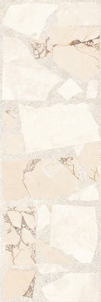 Декор Нефрит Керамика Ринальди Массив Бежевый, 20x60, под камень, бежевый, глянцевый