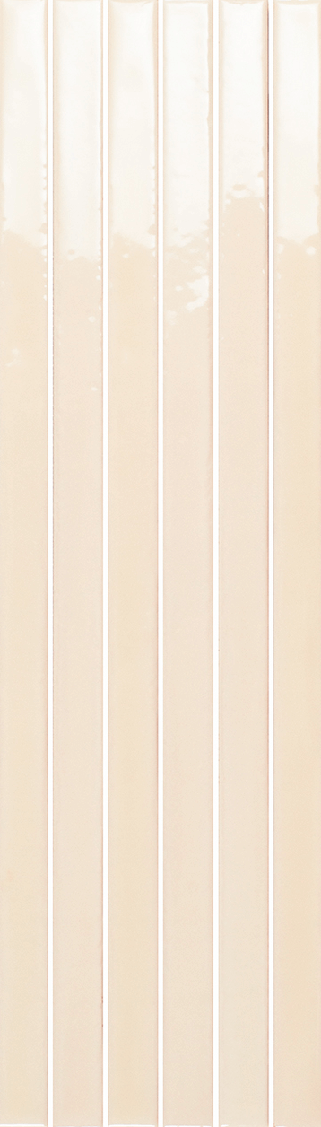 Мозаика Amadis Fine Tiles Long Stick Ivory Gloss, 13x45, под майолику, бежевая, глянцевая