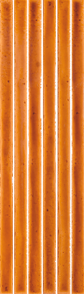 Мозаика Amadis Fine Tiles Long Stick Mustard Crackle, 13x45, кракелюр, оранжевая, глянцевая