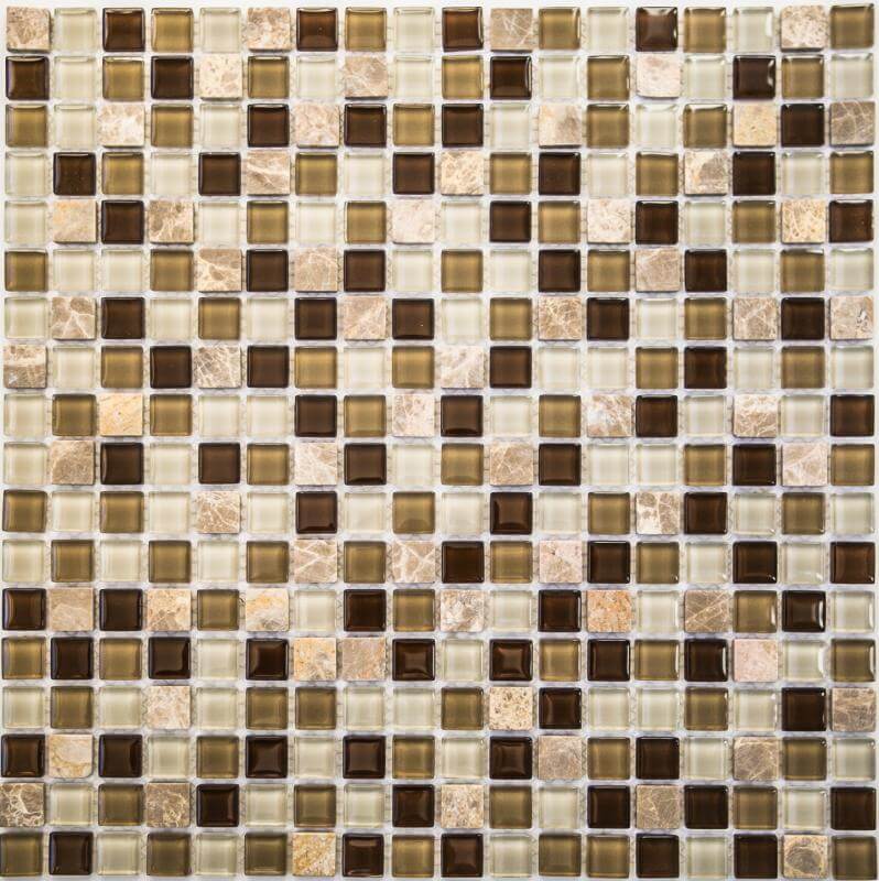 Мозаика Bonaparte Mosaics Scarlett, 30x30, моноколор, бежевая, глянцевая