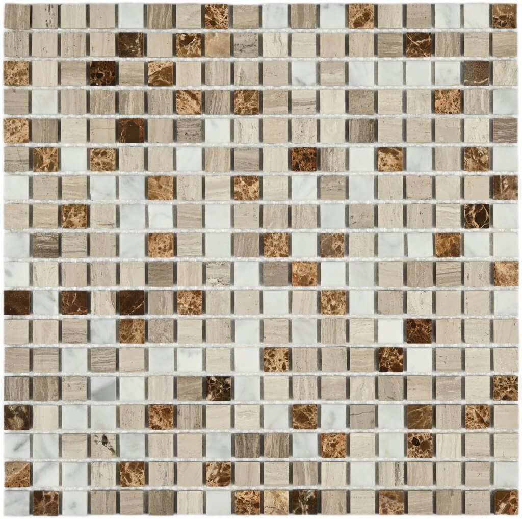 Мозаика Bonaparte Mosaics Detroit, 30.5x30.5, под камень, бежевая, полированная