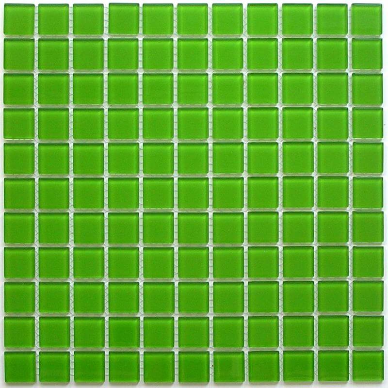 Мозаика Bonaparte Mosaics Green Glass, 30x30, моноколор, зелёная, глянцевая