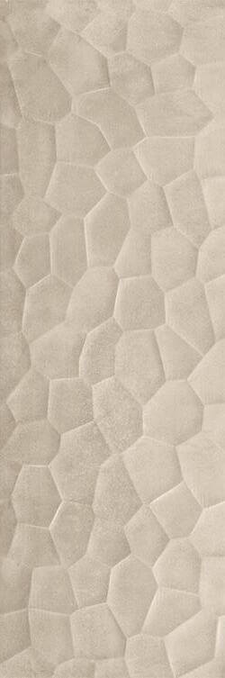 Настенная плитка Ragno Terracruda R6ZQ sabbia strruttura Arte 3D rettificato, 40x120, под бетон, бежевая, матовая