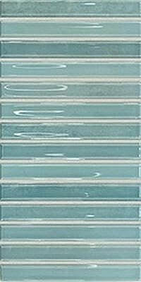 Настенная плитка DNA Tiles Flash Bars Light Blue, 12.5x25, под майолику, голубая, глянцевая