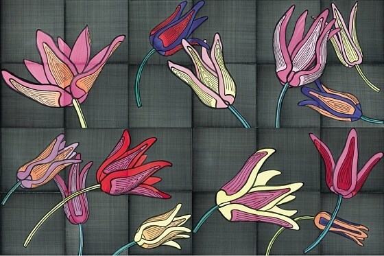 Панно Bardelli Tuli-pop 2, 20x20, флора, мультиколор, глянцевое