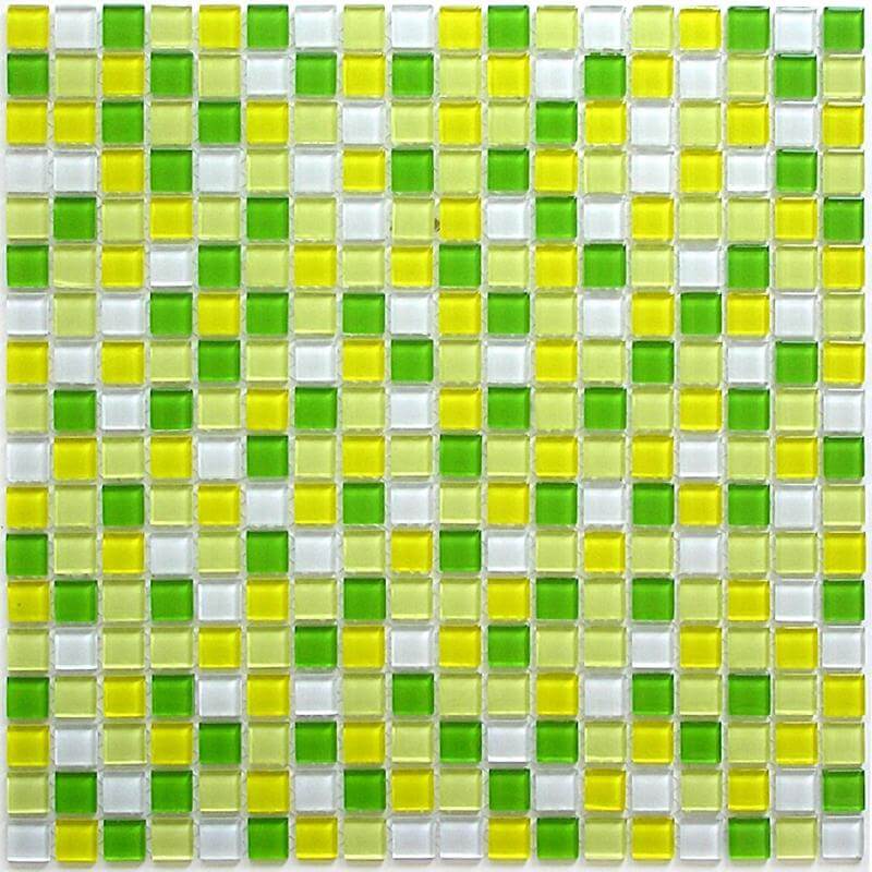 Мозаика Bonaparte Mosaics Tropic, 30x30, моноколор, зелёная, глянцевая
