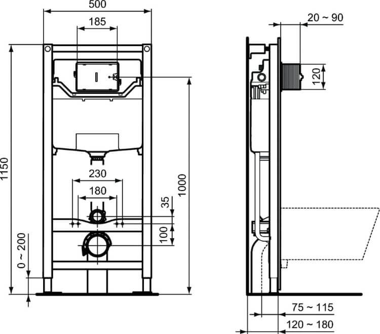 Инсталляция Ideal Standard Prosys