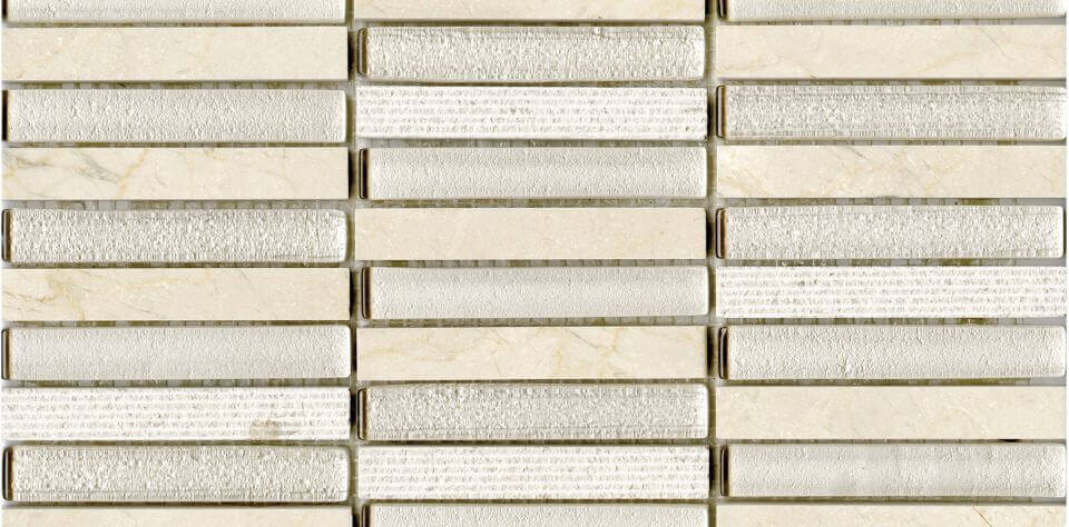 Мозаика L'antic Colonial Time Text Linear Cream G-518, 30x30.5, под камень, бежевая, глянцевая