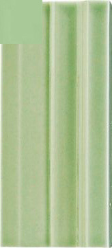 Бордюр Ceramica Grazia Listelli Toro Laguna, 5.5x13, моноколор, зелёный, глянцевый