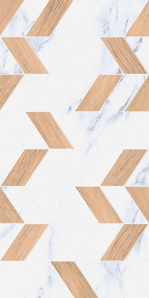 Настенная плитка Creto Pastel Tree Fiancee, 30x60, с рисунком, белая, матовая