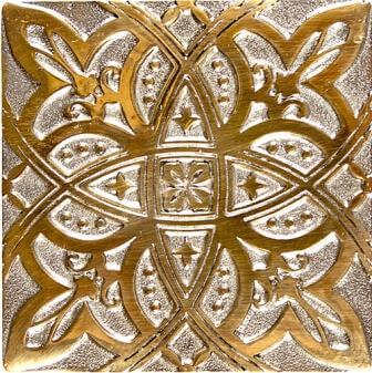 Вставка Kavarti Zodiac Zircon, 7.5x7.5, орнамент, бронзовая, лаппатированная