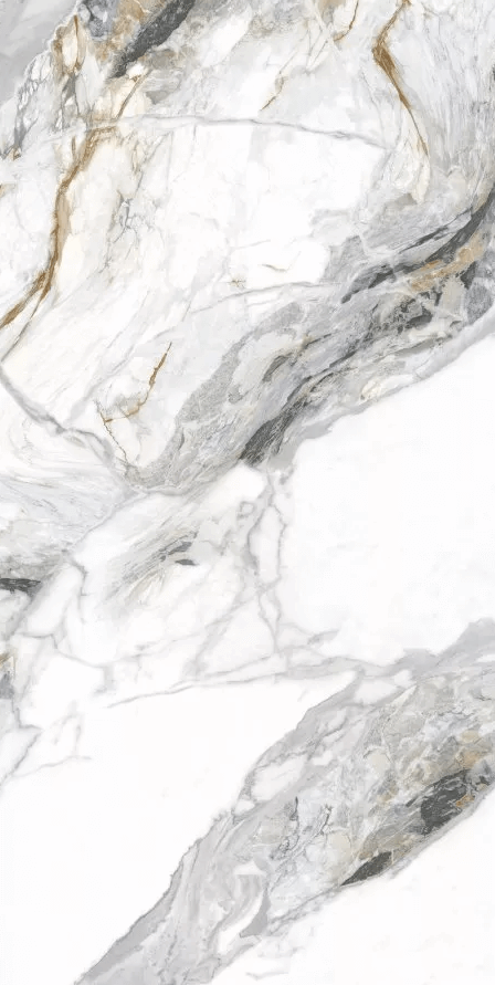 Керамогранит Bonaparte Porcelain Ival White  Mat, 60x120, под мрамор, белый, полированный