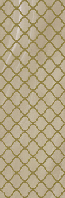 Декор Ceracasa Ceramica Absolute Deco Oro Vison, 25x73, орнамент, золотой, полированный