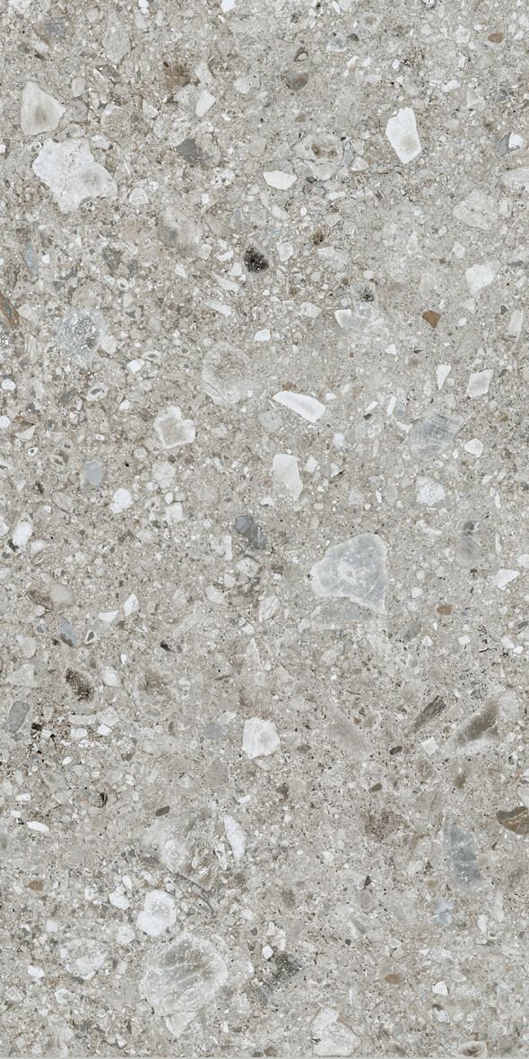 Керамогранит Century Reaction Museum Naturale, 60x120, имитация терраццо, серый, матовый