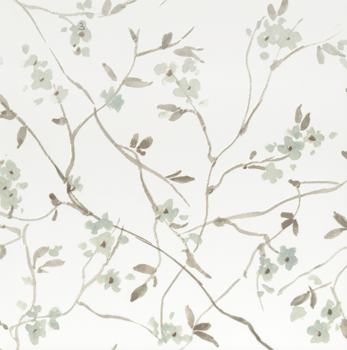 Декор Kerama Marazzi Весна 7 Матовый, 20x20, под обои, белый, матовый