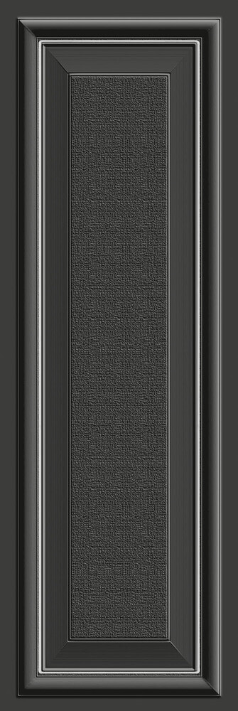 Декор Settecento Park Avenue Platinum Su Black, 24x72, под обои, чёрный, матовый