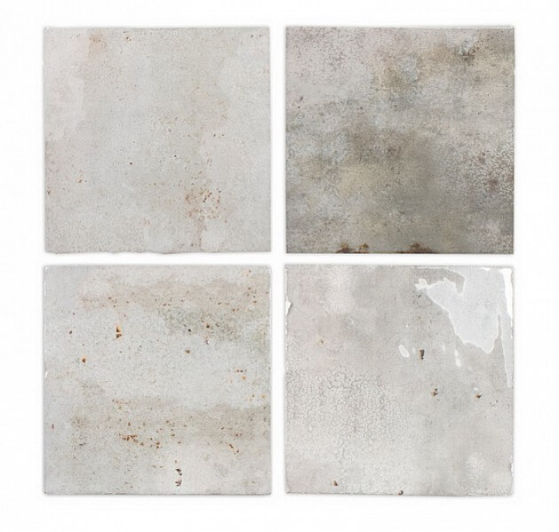 Настенная плитка DNA Tiles Enamel Square Smoke, 12.5x12.5, под камень, серая, глянцевая