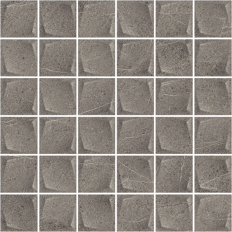 Мозаика Paradyz Minimal Stone Grafit Mozaika Prasowana K., 29.8x29.8, под камень, серая, матовая