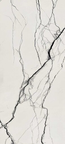 Керамогранит Floor Gres B&W Marble Breach High-Glo  Ret, 120x280, под мрамор, белый, глянцевый
