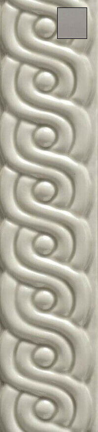 Бордюр Ceramica Grazia New Classic Impero Tortora, 6x26, под обои, серый, глянцевый