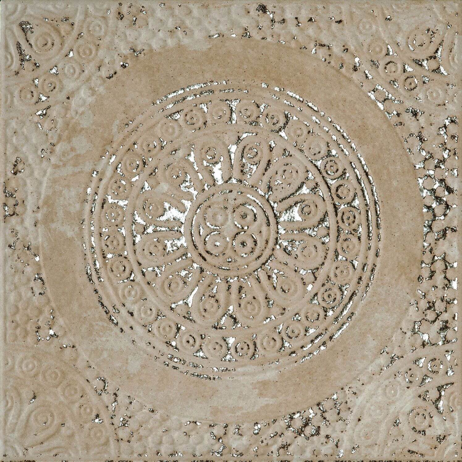 Декор Ceramica Gomez Astral Decor Taupe, 31x31, с рисунком, бежевый, рельефный