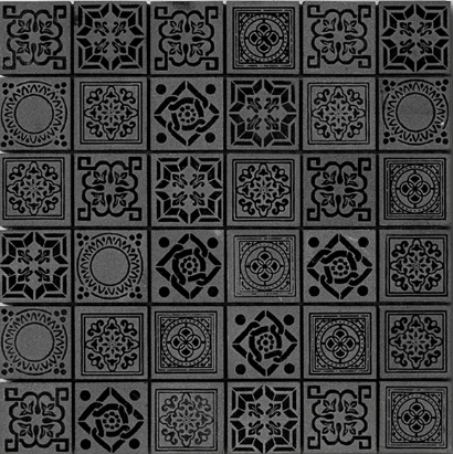 Мозаика Art & Natura Equilibrio 3641F, 30x30, под мозаику, чёрная, глянцевая