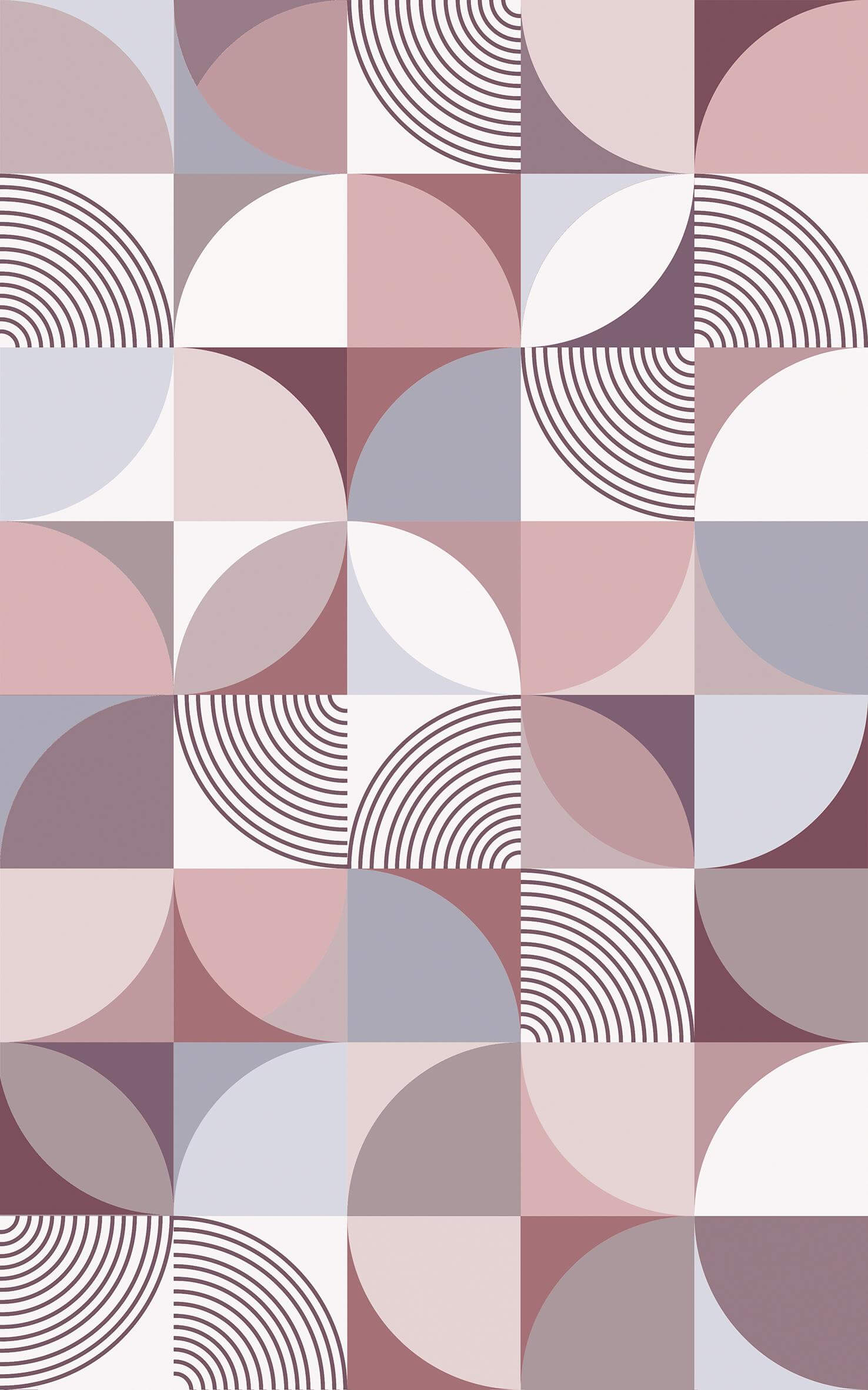 Декор Creto Monica Velvet, 25x40, геометрия, розовый, матовый