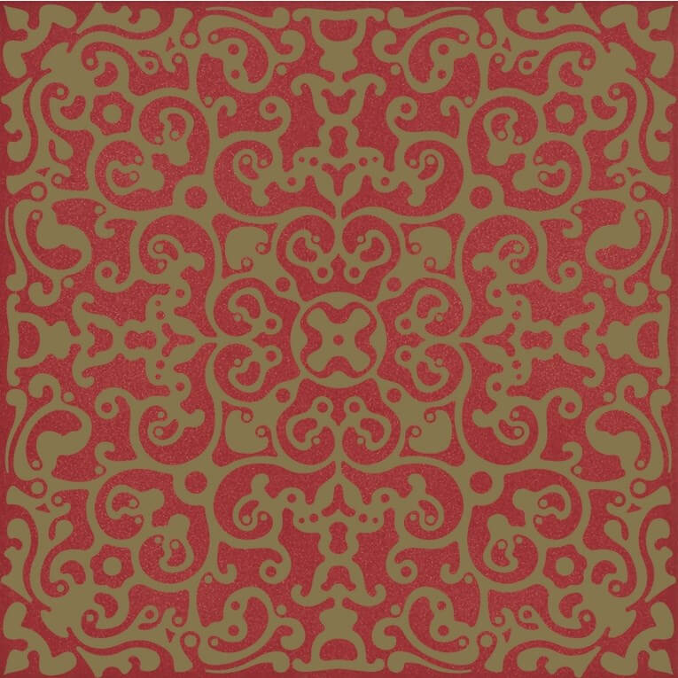 Настенная плитка Bardelli Marcel Wanders Carmen D3, 20x20, орнамент, красная, глянцевая