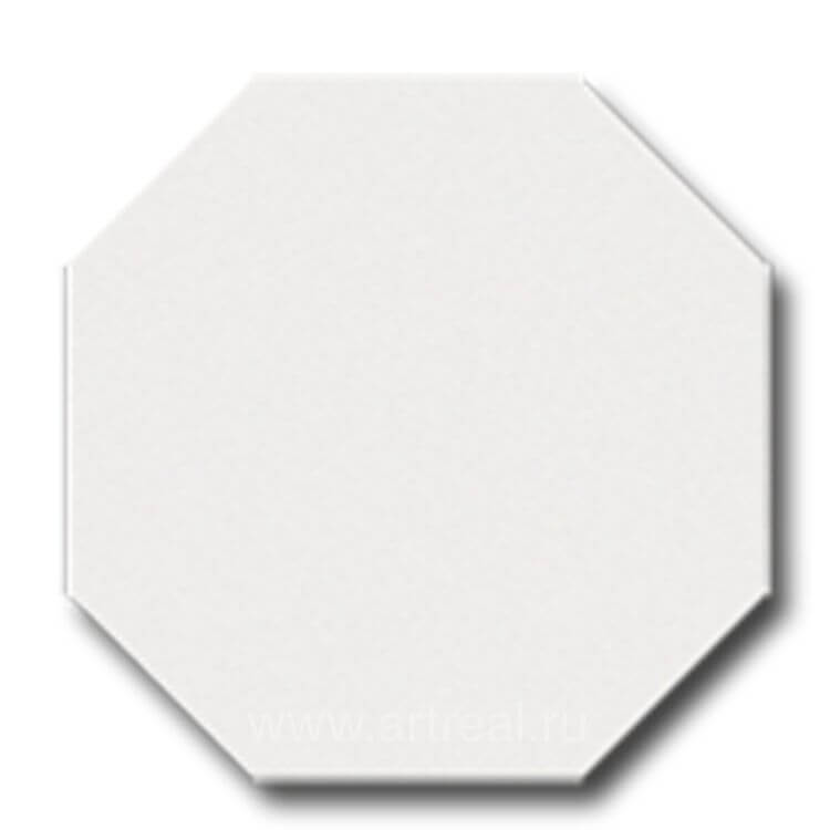 Керамогранит CE.SI. Metro Blanco Ottagono, 20x20, моноколор, белый, матовый
