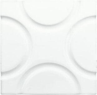 Декор Adex Neri Relieve Geo Blanco Z, 15x15, геометрия, белый, глянцевый
