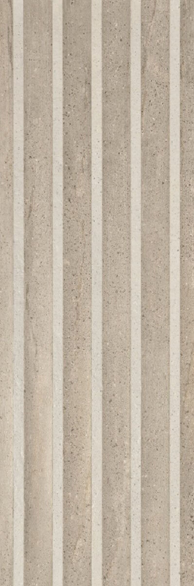 Декор Porcelanite Dos Sakai 9542 Taupe Relieve Kimura, 30x90, геометрия, бежевый, матовый
