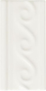 Бордюр Adex Neri Relieve Olas PB Biscuit, 7.5x15, под обои, бежевый, глянцевый