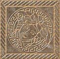 Вставка Versace Marble Toz.Medusa Marron Sab, 11.5x11.5, орнамент, коричневая, полированная