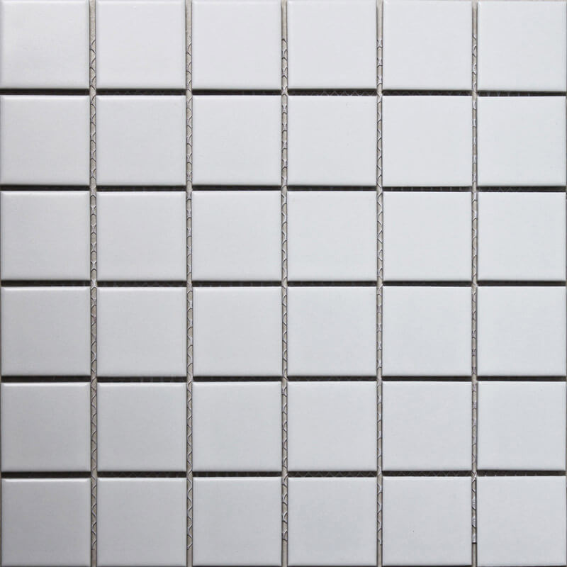 Мозаика Bonaparte Mosaics Manila White, 30.6x30.6, моноколор, белая, матовая
