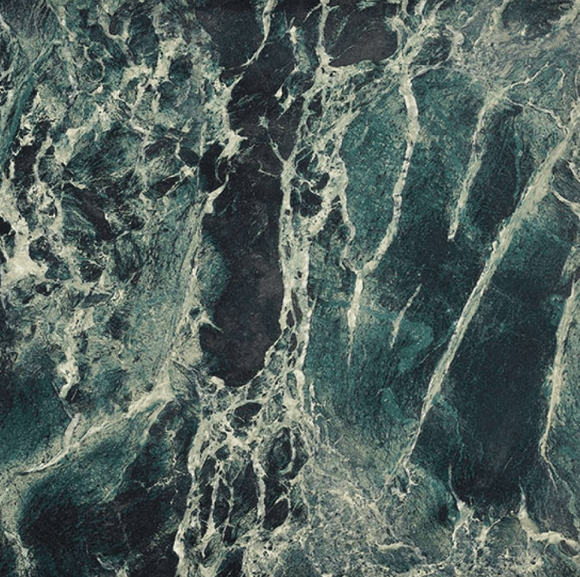 Керамогранит Fioranese Ceramica Marmorea Verde Intenso lev, 74x74, под камень, серый, полированный