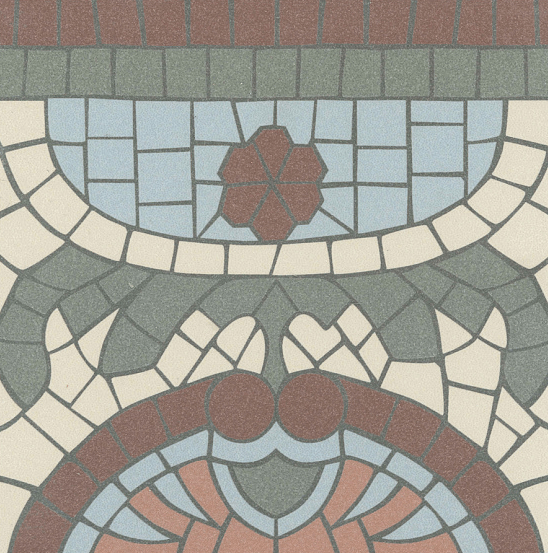 Керамогранит Revoir Paris Bel Histoire Gilbert Ligne, 15x15, орнамент, мультиколор, матовый