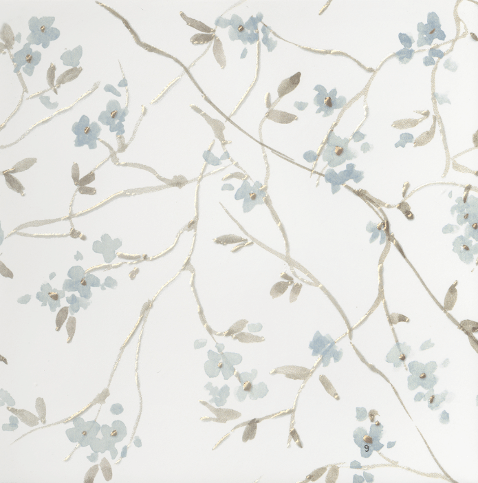 Декор Kerama Marazzi Весна 8 Матовый, 20x20, под обои, белый, матовый