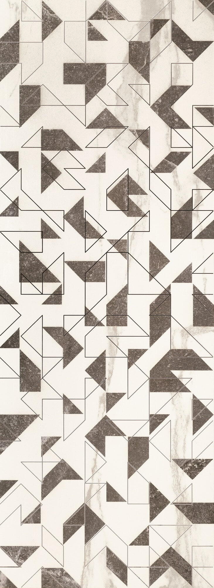 Декор Tubadzin Bireno Dekor, 32.8x89.8, геометрия, бежевый, матово-глянцевый