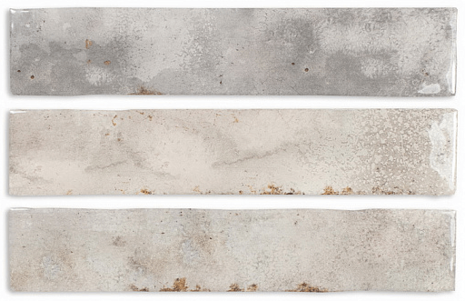 Настенная плитка DNA Tiles Enamel Smoke, 5x25, под камень, серая, глянцевая