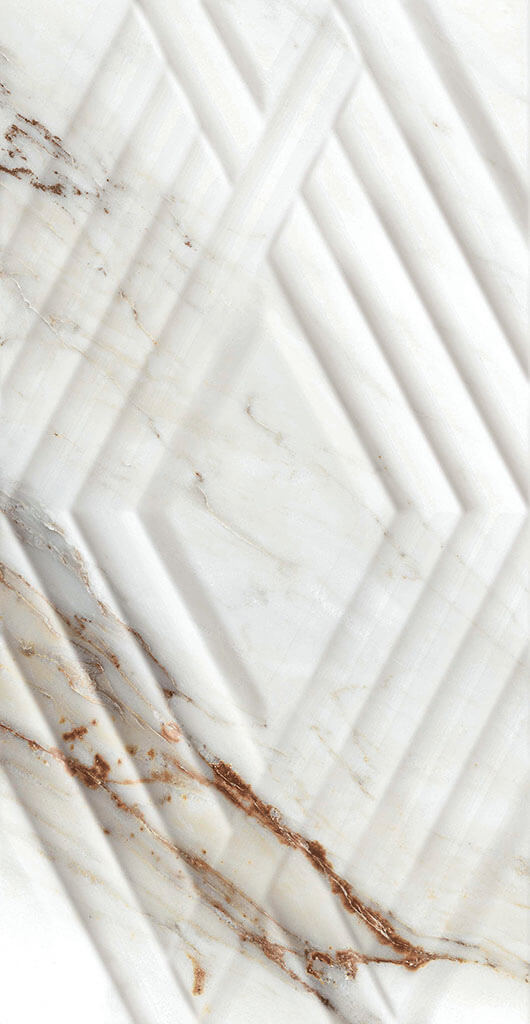 Настенная плитка Grespania Corinto Micenas, 30x60, под мрамор, белая, глянцевая