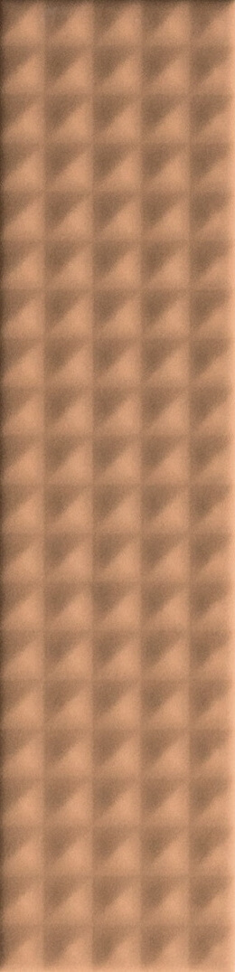 Настенная плитка 41zero42 Biscuit Stud Terra, 5x20, моноколор, оранжевая, матовая