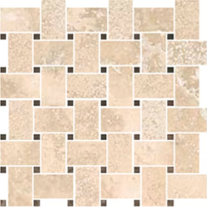 Мозаика Sant'Agostino Via Appia Rete Beige Kry, 30x30, под камень, бежевая, глянцевая