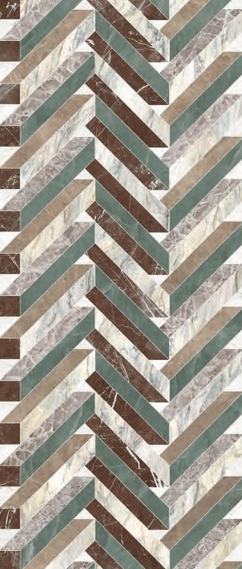 Керамогранит ABK Sensi Fantasy Volumes Lux3 R, 120x280, под мрамор, мультиколор, полированный