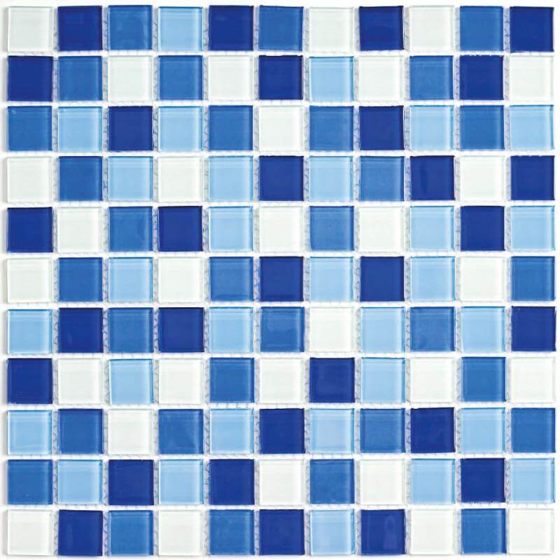 Мозаика Bonaparte Mosaics Blue Wave-3, 30x30, моноколор, мультиколор, глянцевая