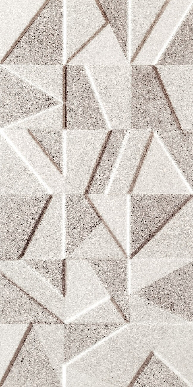 Настенная плитка Tubadzin Bellante Arte Grey Geo Str, 29.8x59.8, геометрия, серая, матовая