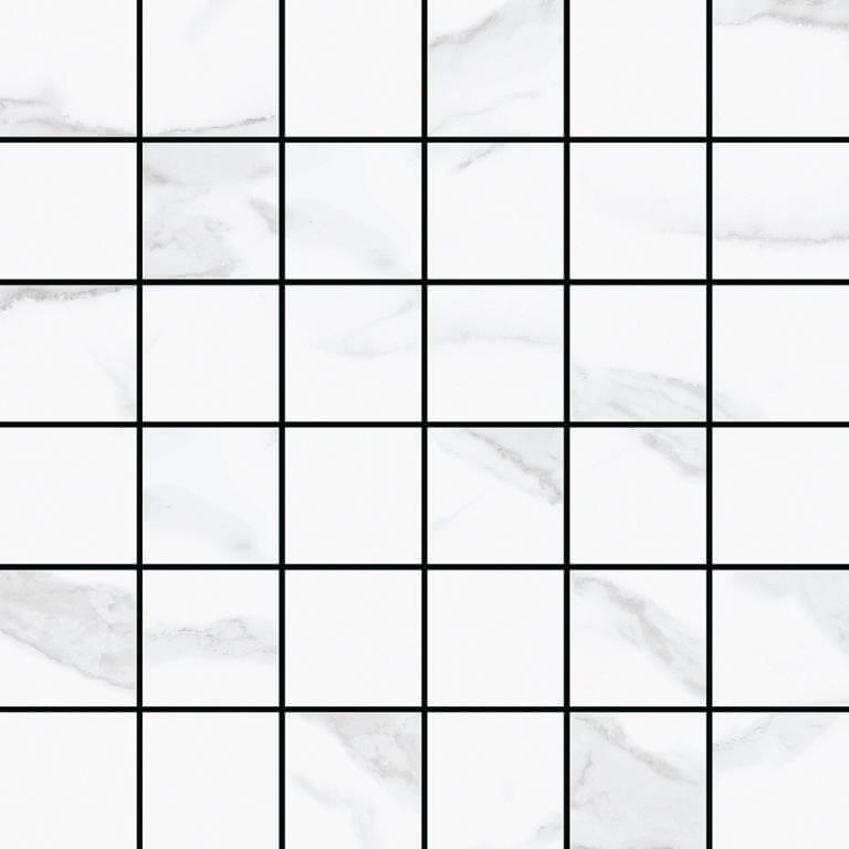 Мозаика Bonaparte Mosaics Mosaic T66063, 29.8x29.8, под мрамор, белая, матовая